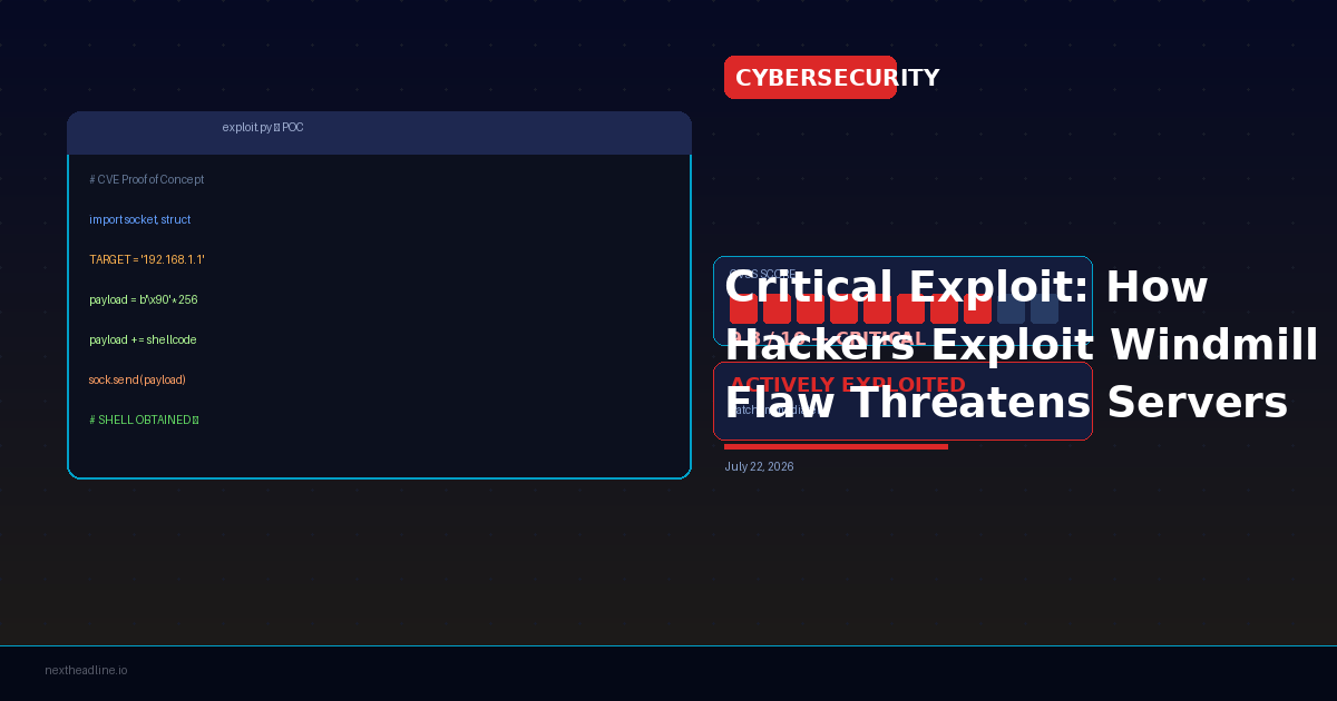 Critical Exploit: How Hackers Exploit Windmill Flaw Threatens Servers