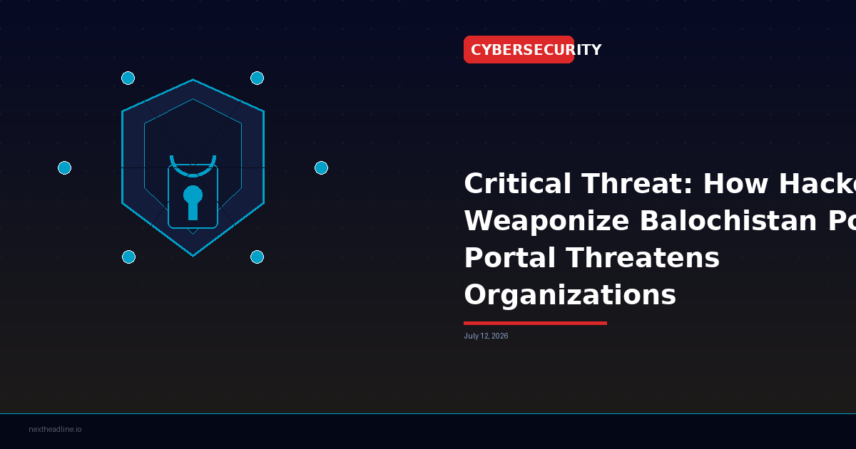 Critical Threat: How Hackers Weaponize Balochistan Police Portal Threatens Organizations
