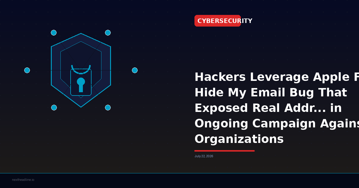 Hackers Leverage Apple Fixes Hide My Email Bug That Exposed Real Addr... in Ongoing Campaign Against Organizations