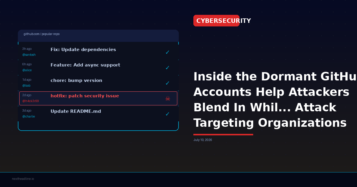 Inside the Dormant GitHub Accounts Help Attackers Blend In Whil... Attack Targeting Organizations