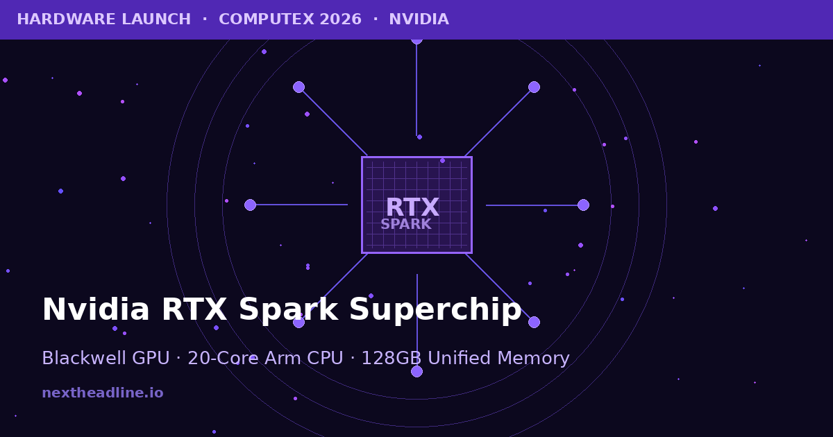 Nvidia's RTX Spark Is the Most Aggressive PC Chip Play in a Decade — Here Is Everything It Does