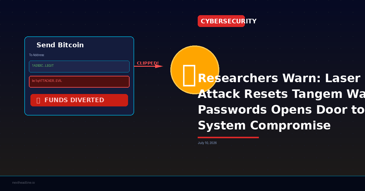 Researchers Warn: Laser Attack Resets Tangem Wallet Passwords Opens Door to System Compromise