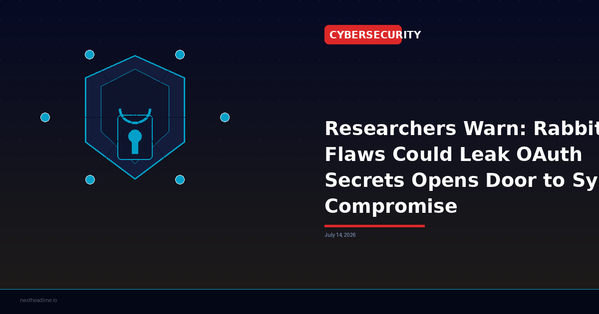 Researchers Warn: RabbitMQ Flaws Could Leak OAuth Secrets Opens Door to System Compromise