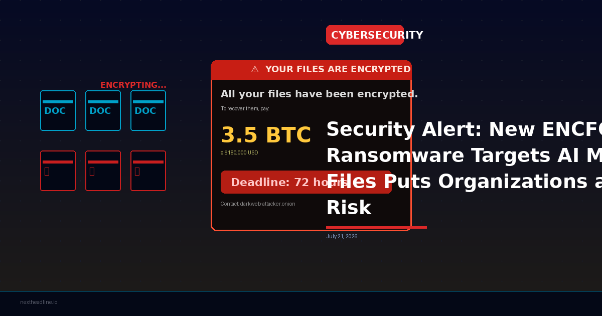 Security Alert: New ENCFORGE Ransomware Targets AI Model Files Puts Organizations at Risk