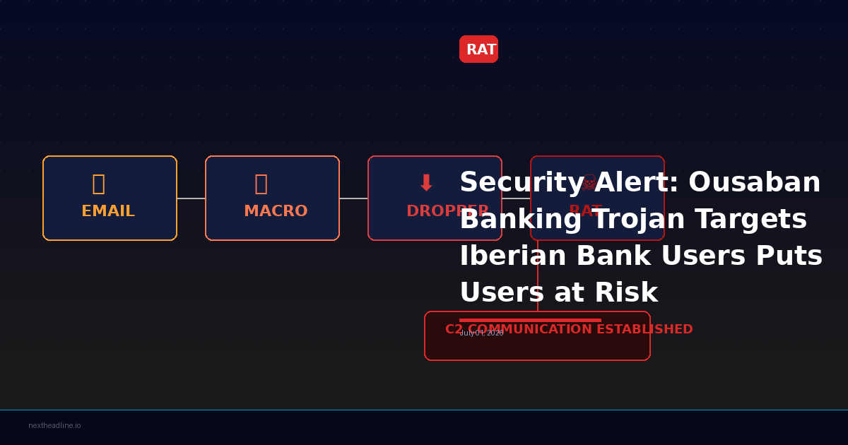 Security Alert: Ousaban Banking Trojan Targets Iberian Bank Users Puts Users at Risk