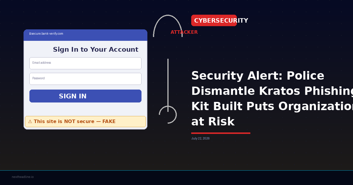 Security Alert: Police Dismantle Kratos Phishing Kit Built Puts Organizations at Risk