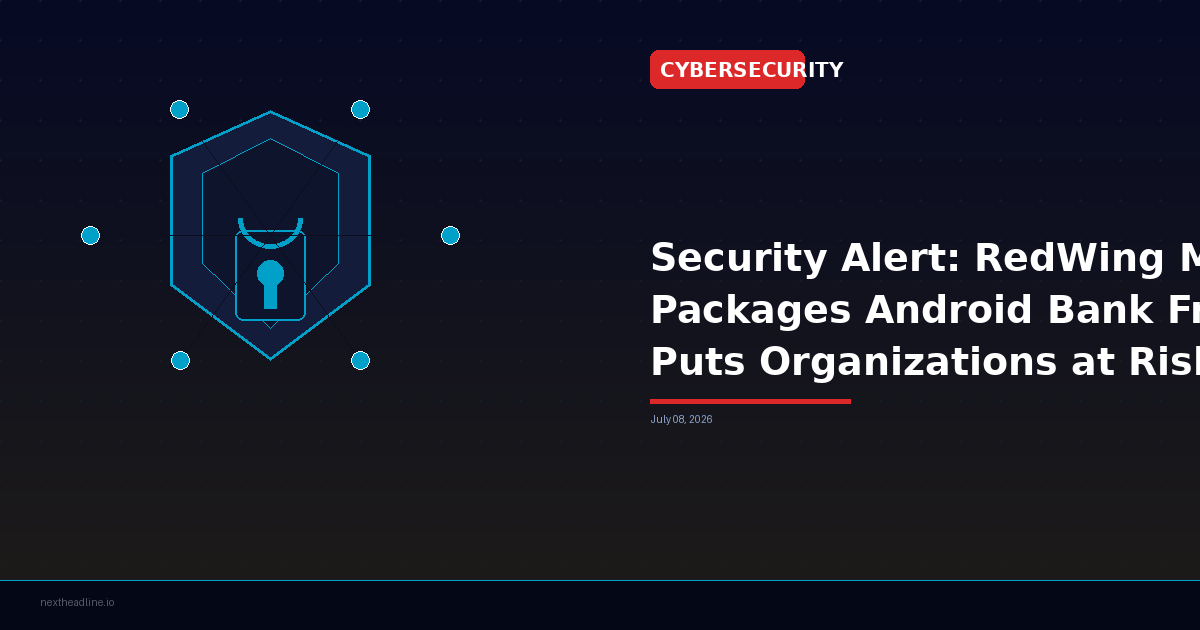 Security Alert: RedWing MaaS Packages Android Bank Fraud Puts Organizations at Risk
