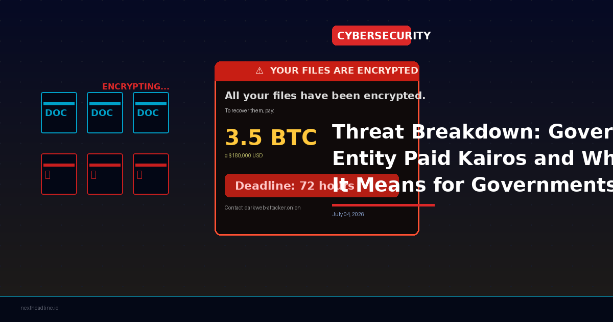 Threat Breakdown: Government Entity Paid Kairos and What It Means for Governments