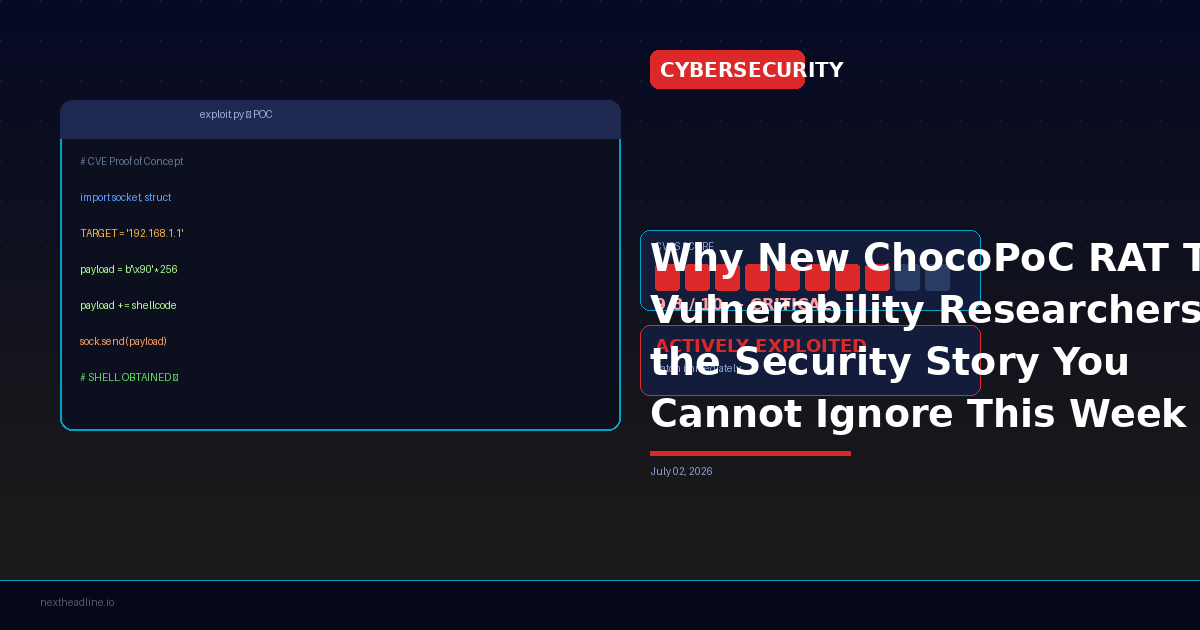 Why New ChocoPoC RAT Targets Vulnerability Researchers Is the Security Story You Cannot Ignore This Week